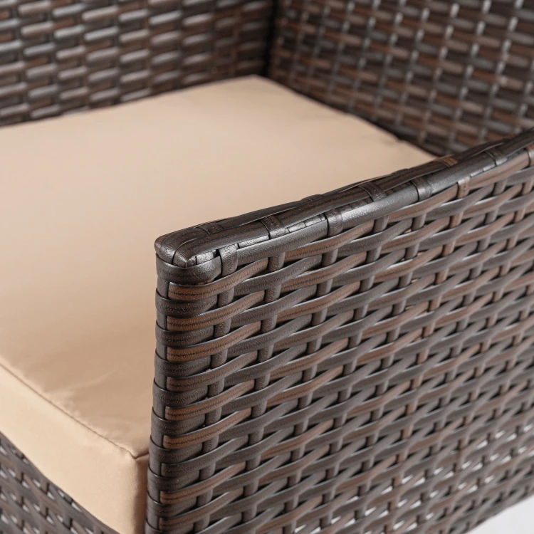 Zestaw ogrodowy Stół + 4  Krzesła Brązowy/Beżowy