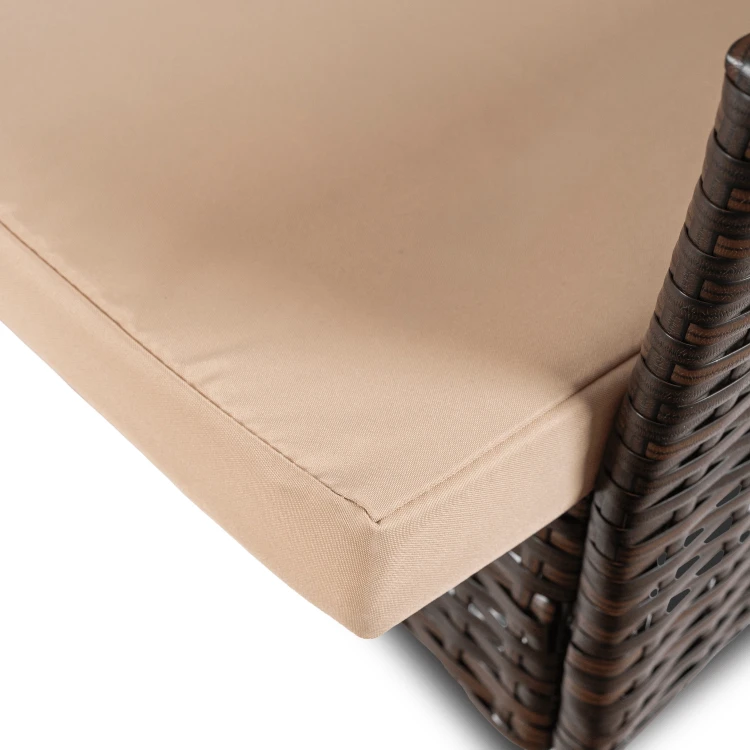 Zestaw ogrodowy Stół + 4  Krzesła Brązowy/Beżowy