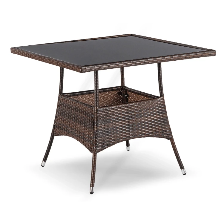 Zestaw ogrodowy Stół + 4  Krzesła Brązowy/Beżowy