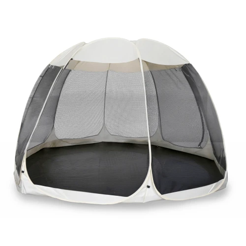 Pawilon ogrodowy Camping Dome namiot altana ogrodowa 395 cm Beż /Czarny (