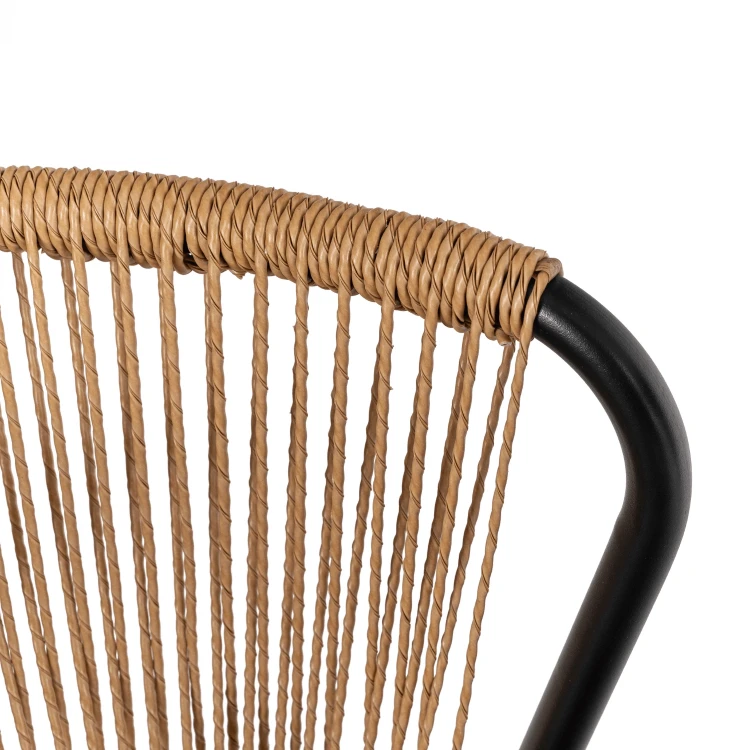 Zestaw Mebli Ogrodowych NERANO brązowy/czarny