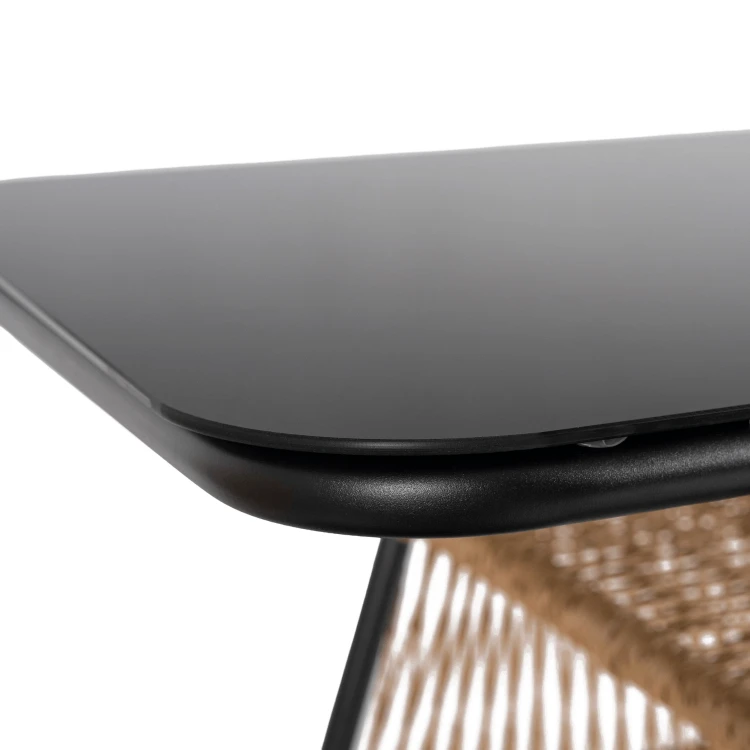 Zestaw Mebli Ogrodowych NERANO brązowy/czarny