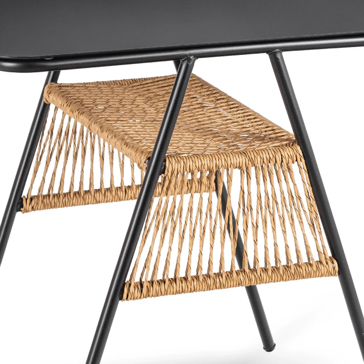 Zestaw Mebli Ogrodowych NERANO brązowy/czarny