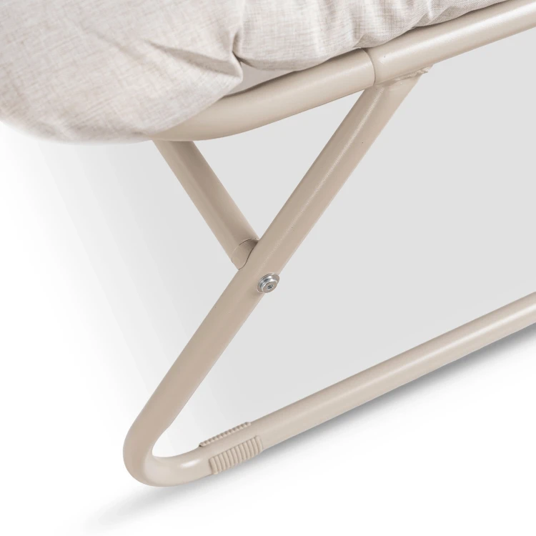 Zestaw Mebli Ogrodowych MALAGA stolik kawowy + dwa fotele beżow