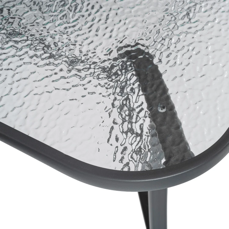 Zestaw Mebli Ogrodowych MARINA Stół + 6 krzeseł Czarny