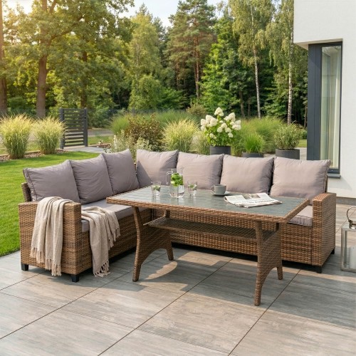 Zestaw Mebli Ogrodowych COLORADO Brąz/Szary