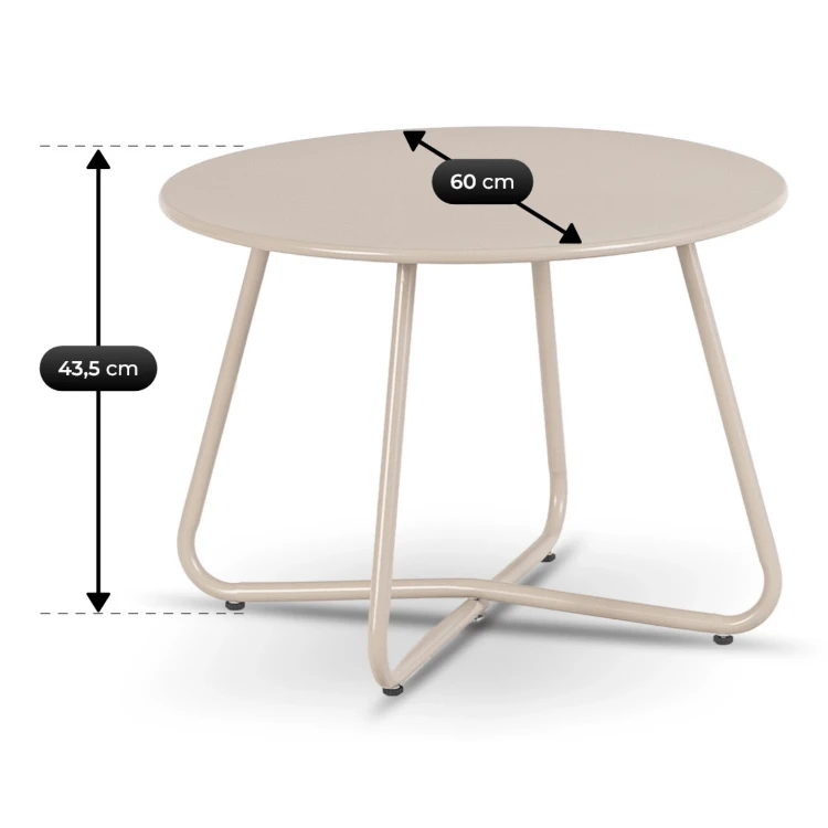 Zestaw Ogrodowy Zelia Sofa 2 x Fotel stolik kawowy Beżowy