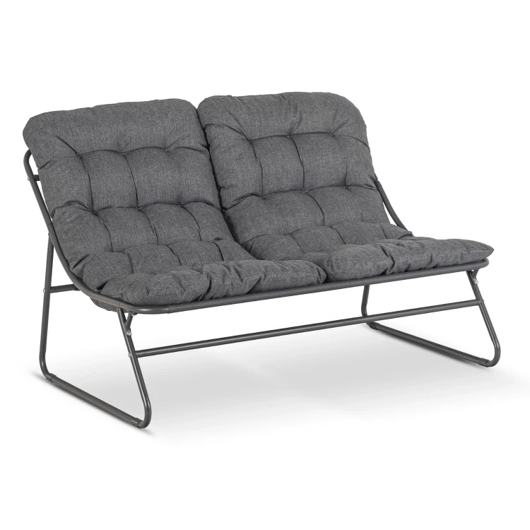 Zestaw Ogrodowy Zelia Sofa 2 x Fotel stolik kawowy Szary (