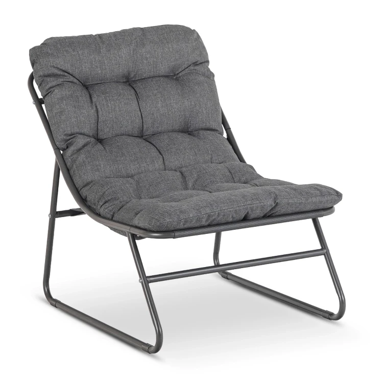 Zestaw Ogrodowy Zelia Sofa 2 x Fotel stolik kawowy Szary (