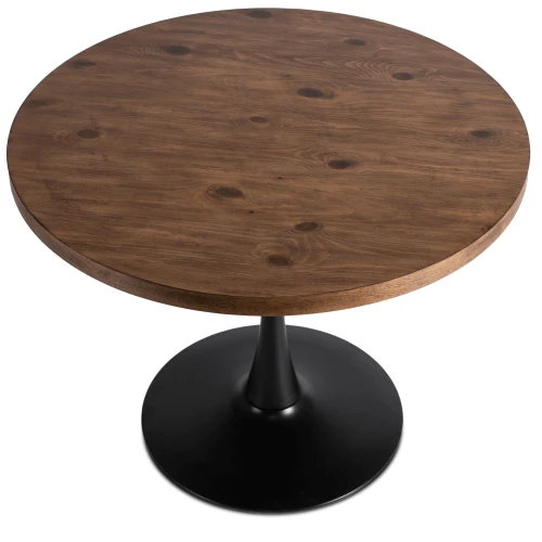 Okrągły Stół TORINO 100 cm Inudstrialny /Czarny (