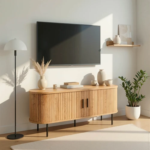 Szafka RTV Wood w kolorze dębu 120 cm (