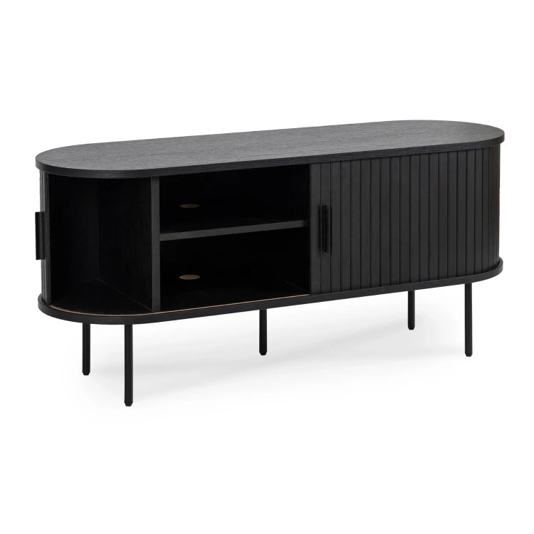 Szafka RTV Wood w kolorze czarnym 120 cm