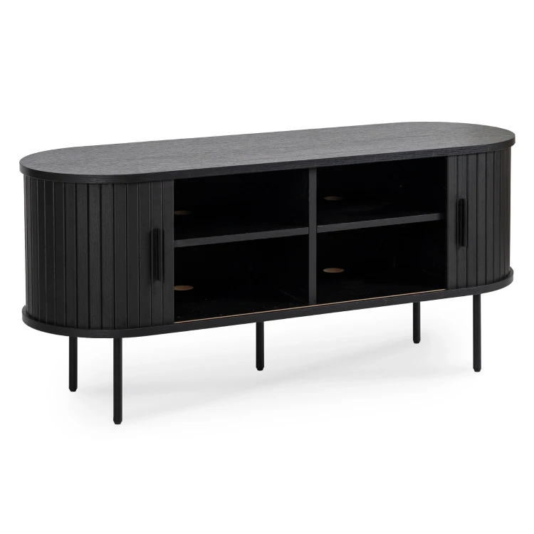 Szafka RTV Wood w kolorze czarnym 120 cm