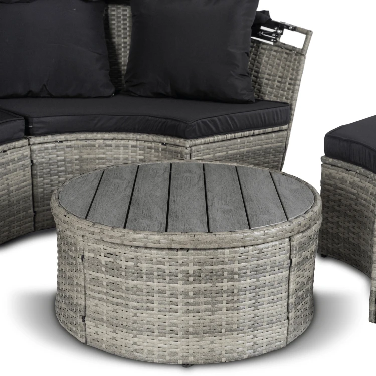 Wyspa Ogrodowa Korfu Technorattan Jasnoszary