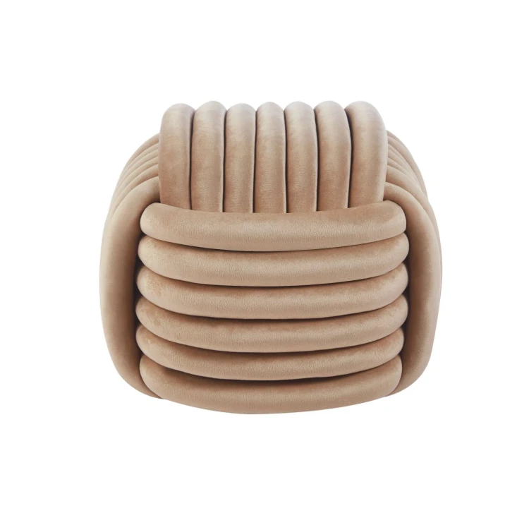 Pufa siedzisko Rollo tkanina Velvet Cappuccino
