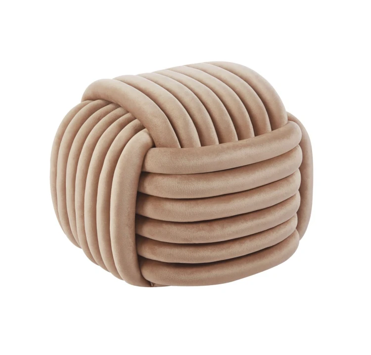 Pufa siedzisko Rollo tkanina Velvet Cappuccino