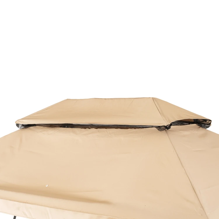 Huśtawka ogrodowa z zadaszeniem Beżowa/Czarna