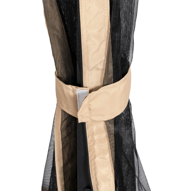 Huśtawka ogrodowa z zadaszeniem Beżowa/Czarna