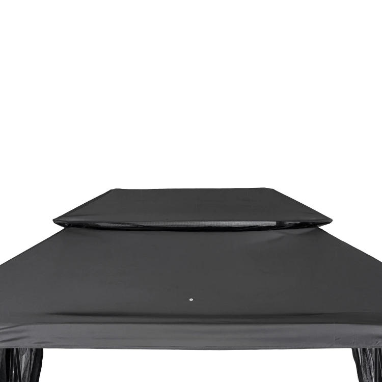 Huśtawka ogrodowa Riva z zadaszeniem Szara/Czarna