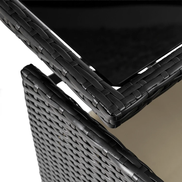 Zestaw Mebli Ogrodowych VEROLA Czarny/Kremowy