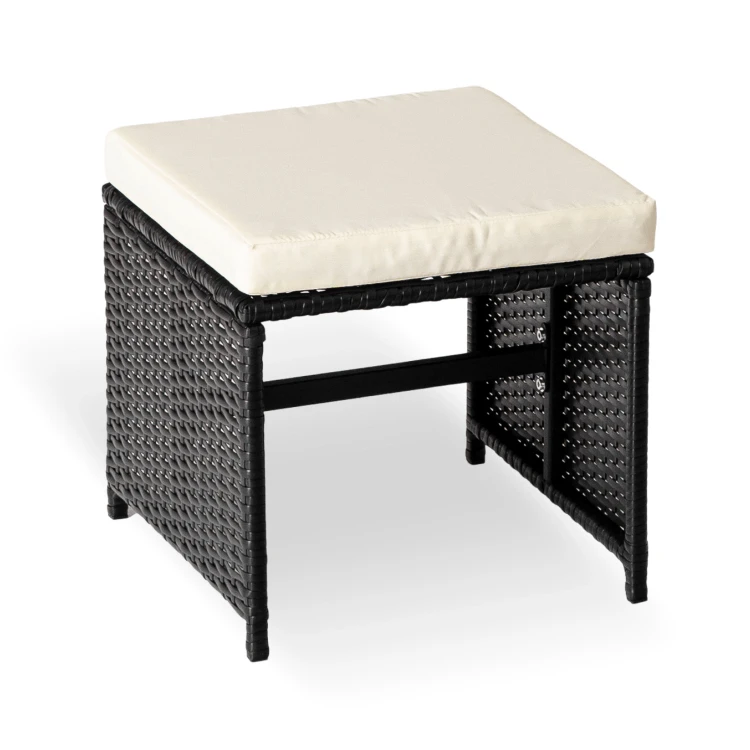 Zestaw Mebli Ogrodowych VEROLA Czarny/Kremowy