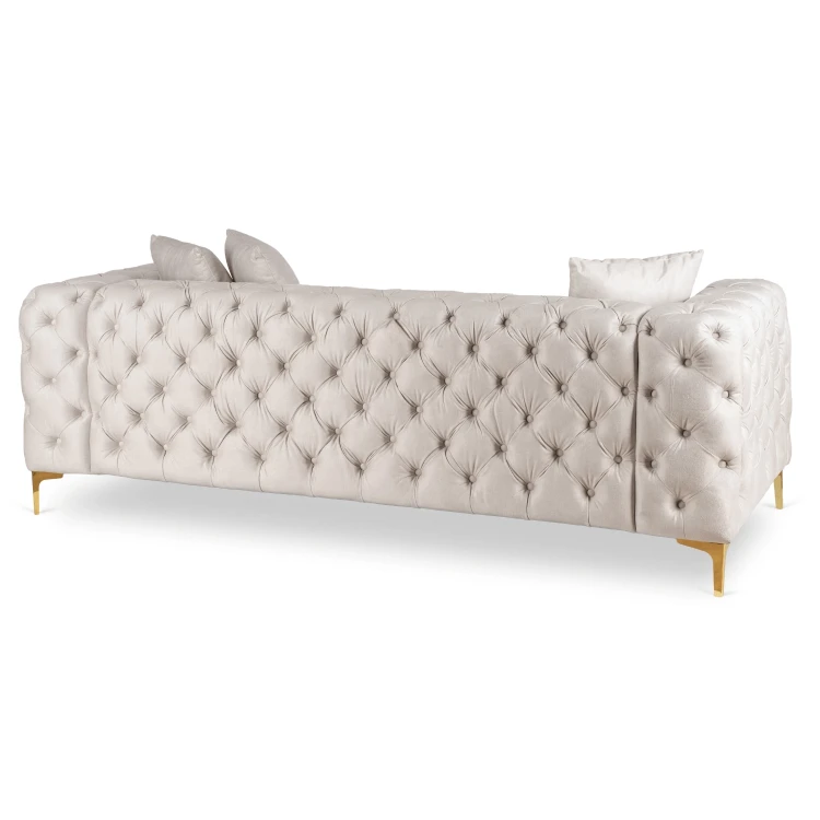 Sofa trzy osobowa NOLIA Kremowa/Welur