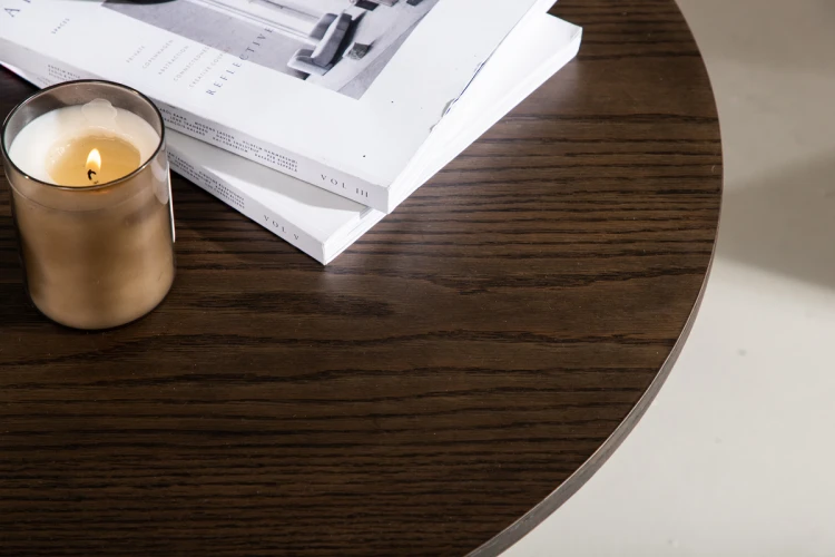 Stolik kawowy okrągły Oli 80 cm MOCCA