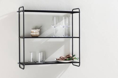 Półka wisząca WERLA 62x63x18 cm Czarna