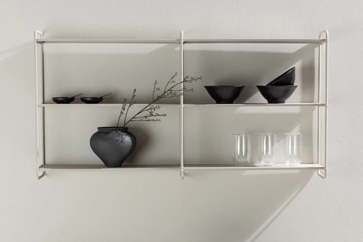 Półka wisząca WERLA 120x63x13 cm Beżowa
