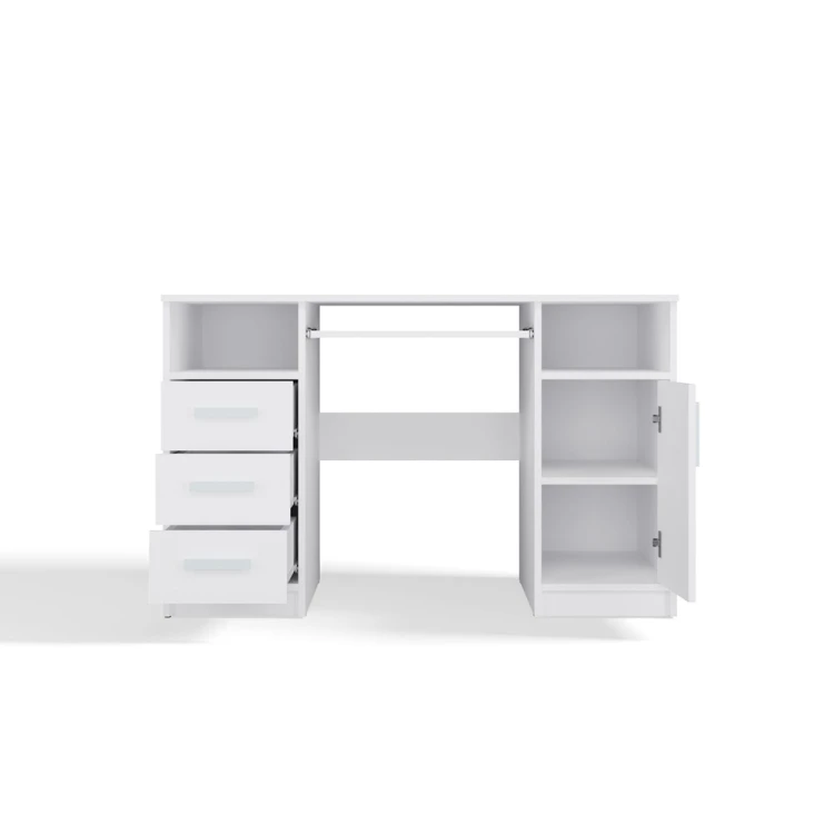 Biurko Puerto Białe 120 cm 3 szufladami