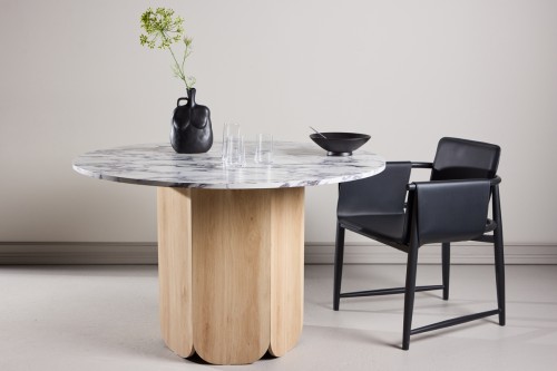 Stół do jadalni Eterno 120 cm w kolorze biały marmur
