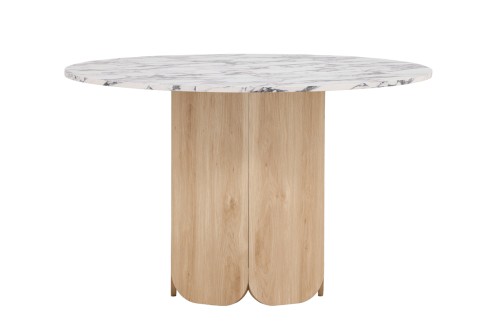 Stół do jadalni Eterno 120 cm w kolorze biały marmur