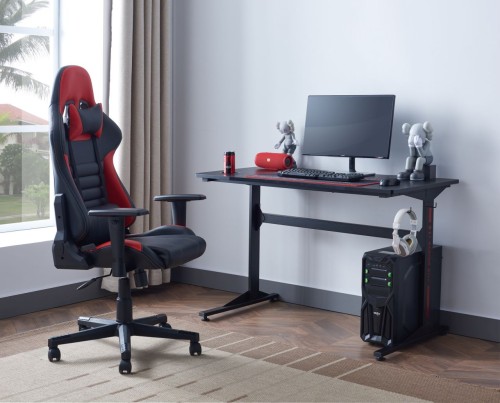 Biurko gamingowe FORTEX 120 cm czarno-czerwone