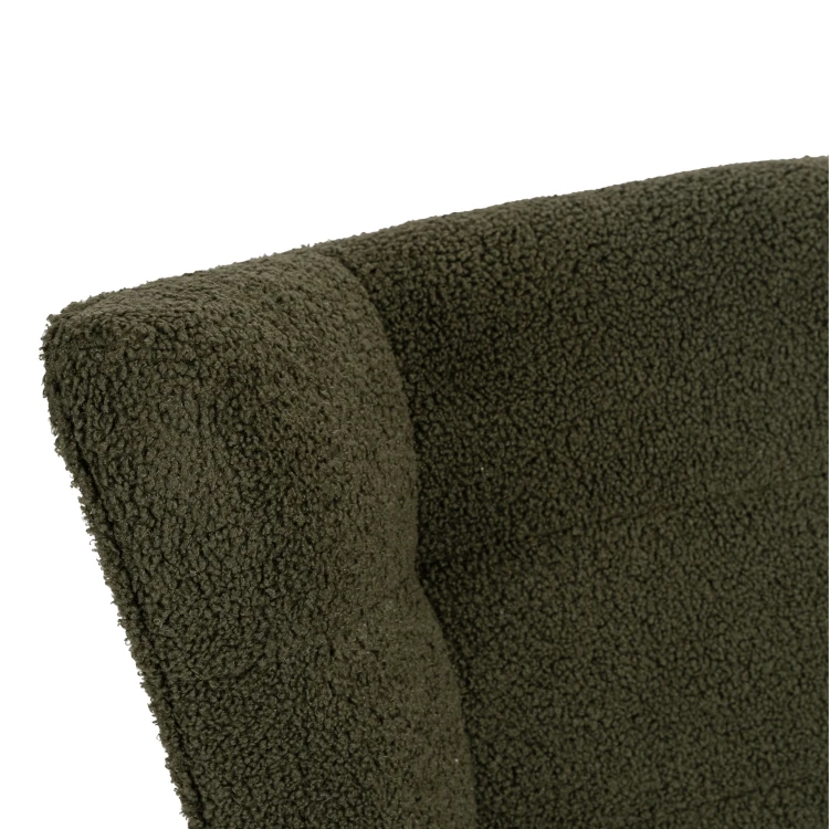 Fotel bujany TULI tkanina Boucle/ Zielony