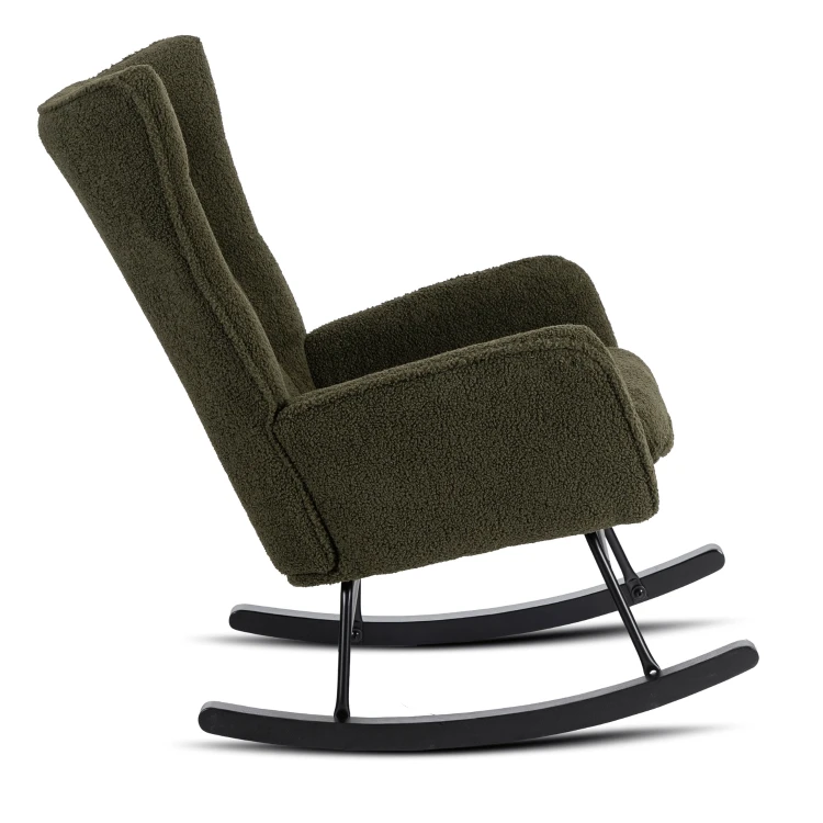 Fotel bujany TULI tkanina Boucle/ Zielony