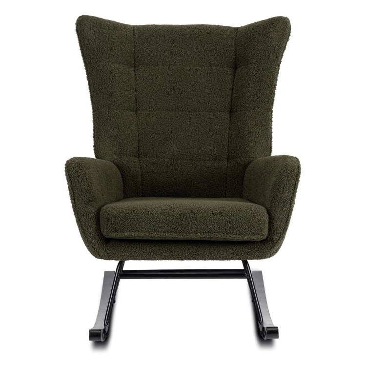 Fotel bujany TULI tkanina Boucle/ Zielony