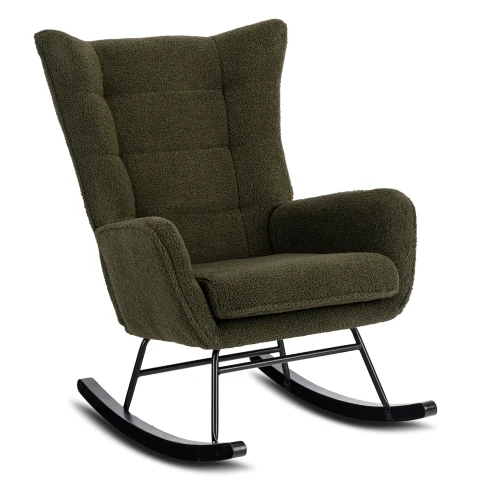 Fotel bujany TULI tkanina Boucle/ Zielony