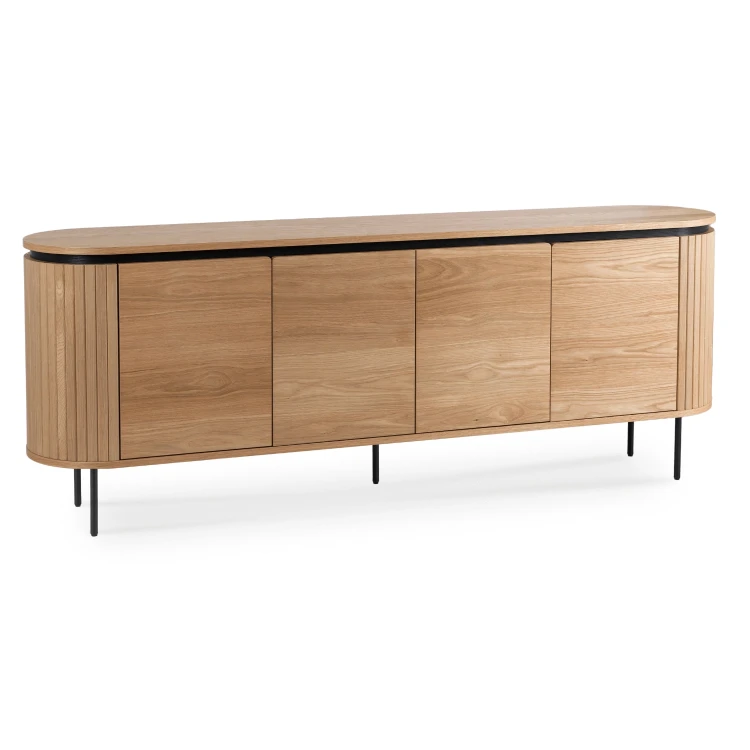 Komoda Arden 200 cm – 4-drzwiowa, kolor dąb
