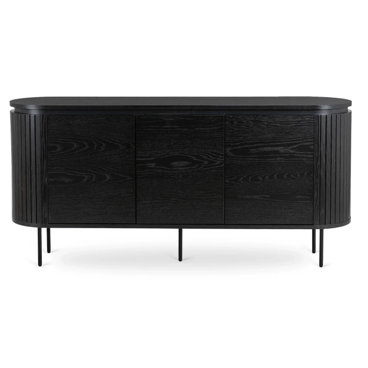 Komoda Arden 160 cm – 3-drzwiowa, kolor czarny
