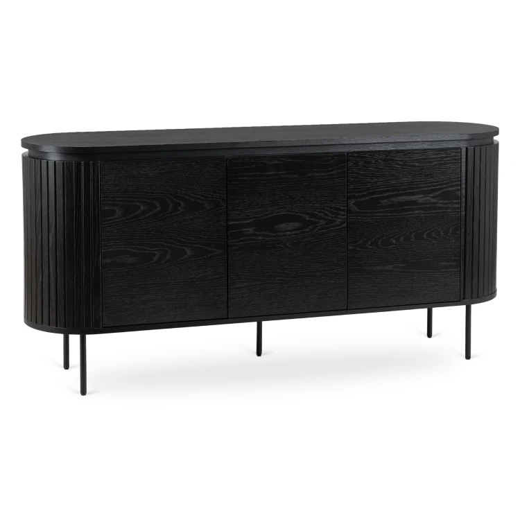 Komoda Arden 160 cm – 3-drzwiowa, kolor czarny