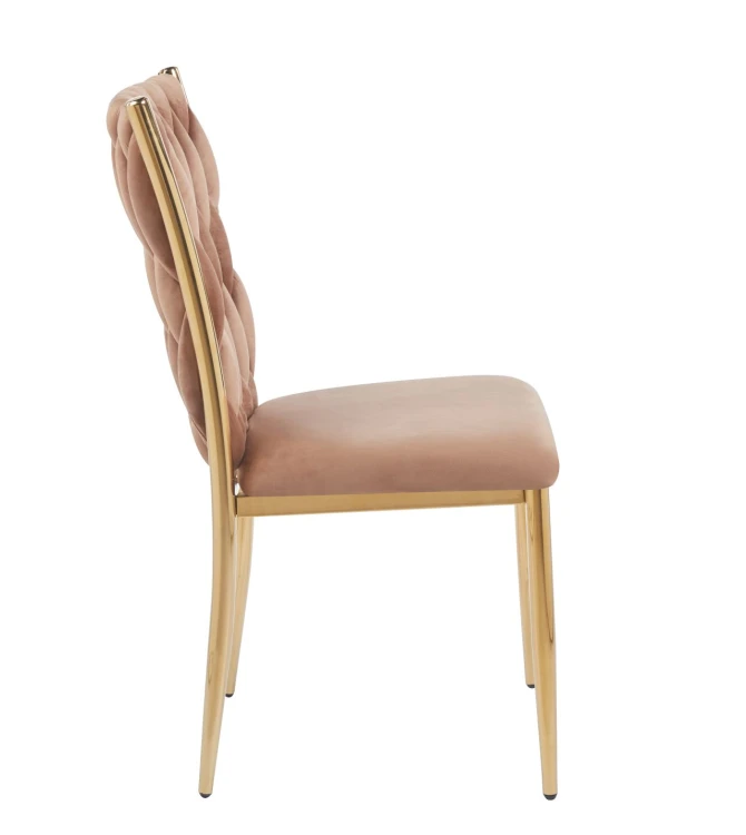 Krzesło tapicerowane Willi II Velvet - Riviera 24 cappuccino