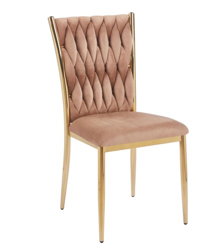 Krzesło tapicerowane Willi II Velvet - Riviera 24 cappuccino