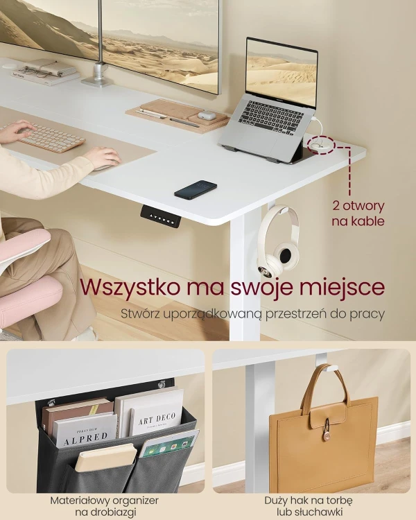 Biurko z elektryczną regulacją wysokości