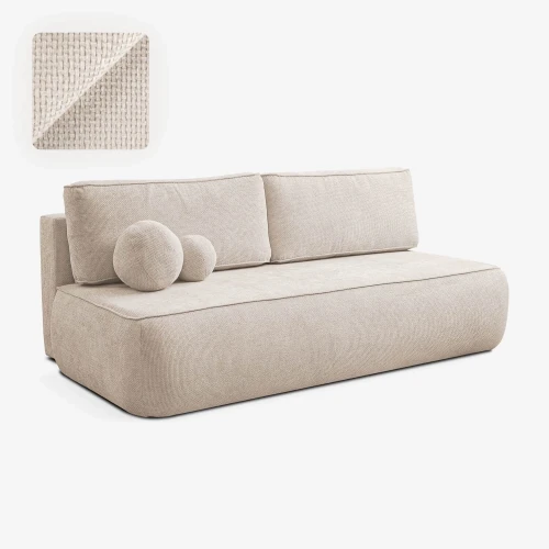 Sofa Rozkładana LORENA Kremowa Szenilowa