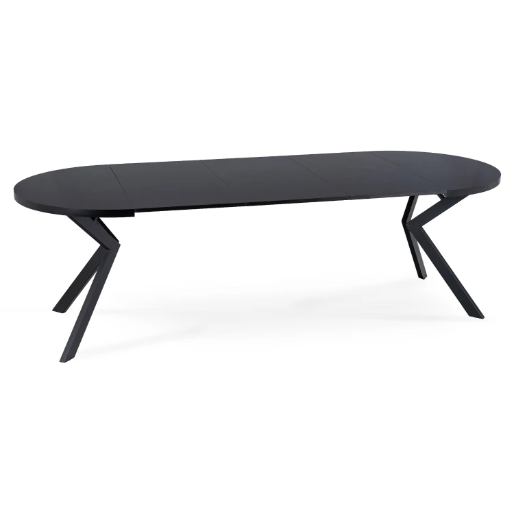 Stół rozkładany Orion w stylu industrialnym 100-250 cm Czarny