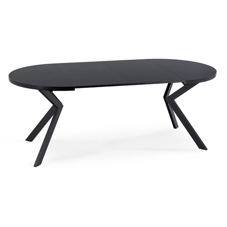 Stół rozkładany Orion w stylu industrialnym 100-250 cm Czarny