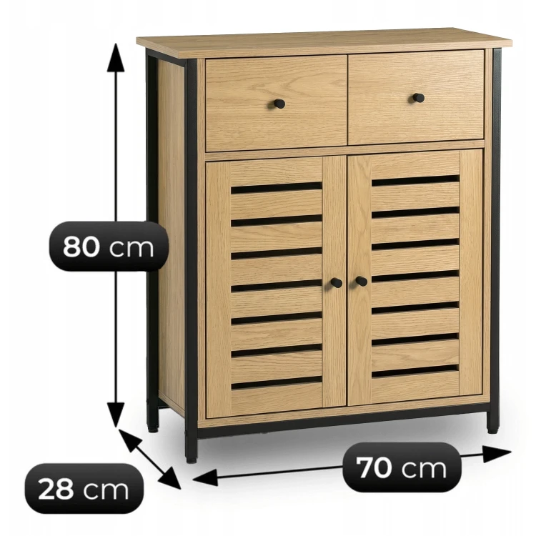 Szafka komoda do przechowywania kolor Dąb 70 cm