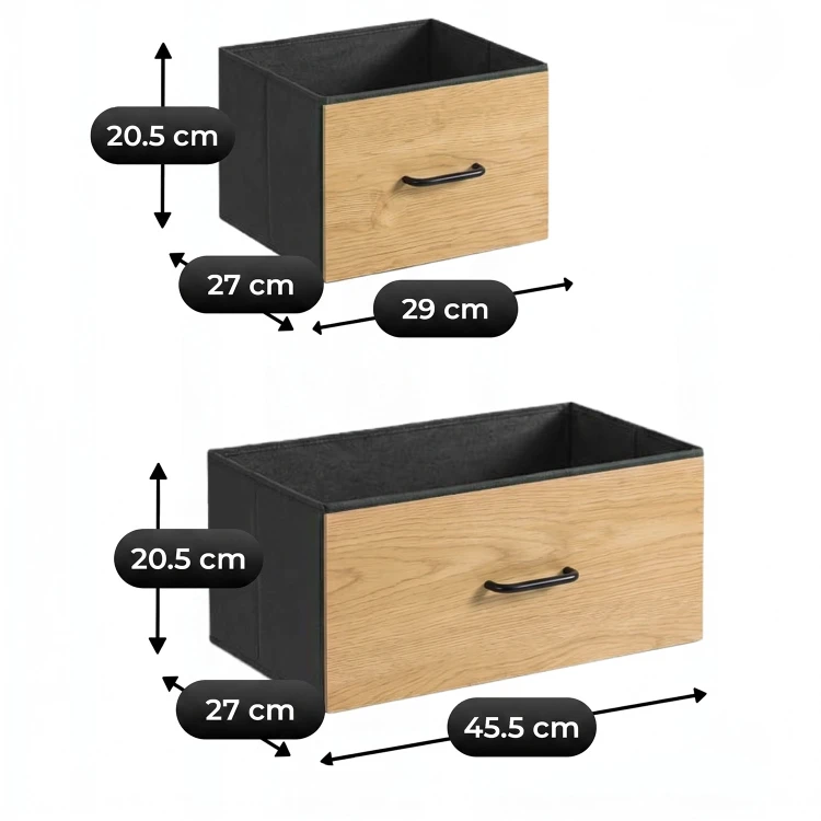 Szafka komoda do przechowywania kolor Dąb 70 cm