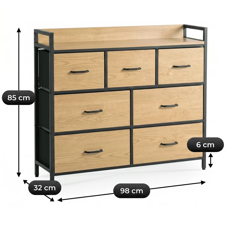 Szafka komoda do przechowywania kolor Dąb 70 cm