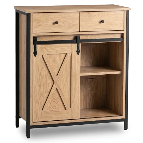 Komoda KRONO 70 cm Dąb/Czarny